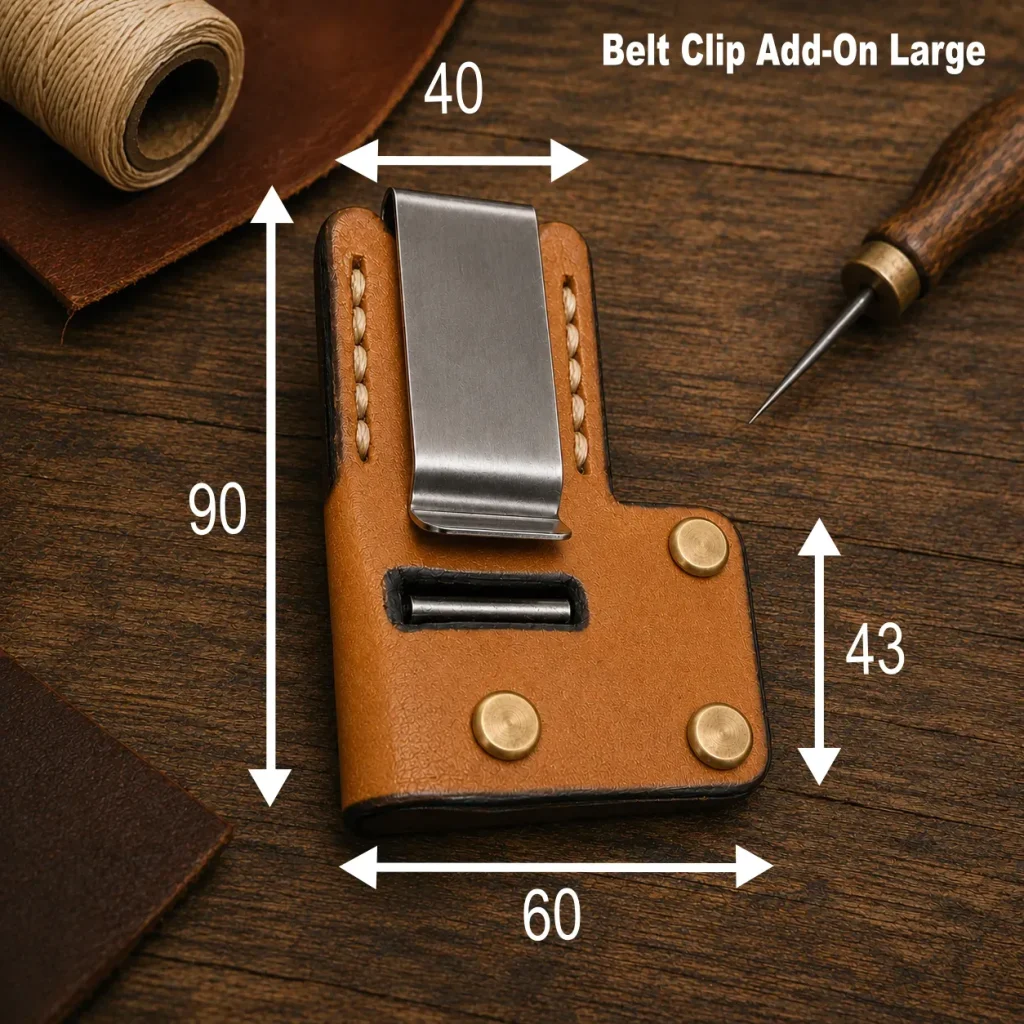 Large belt clip on dimensions