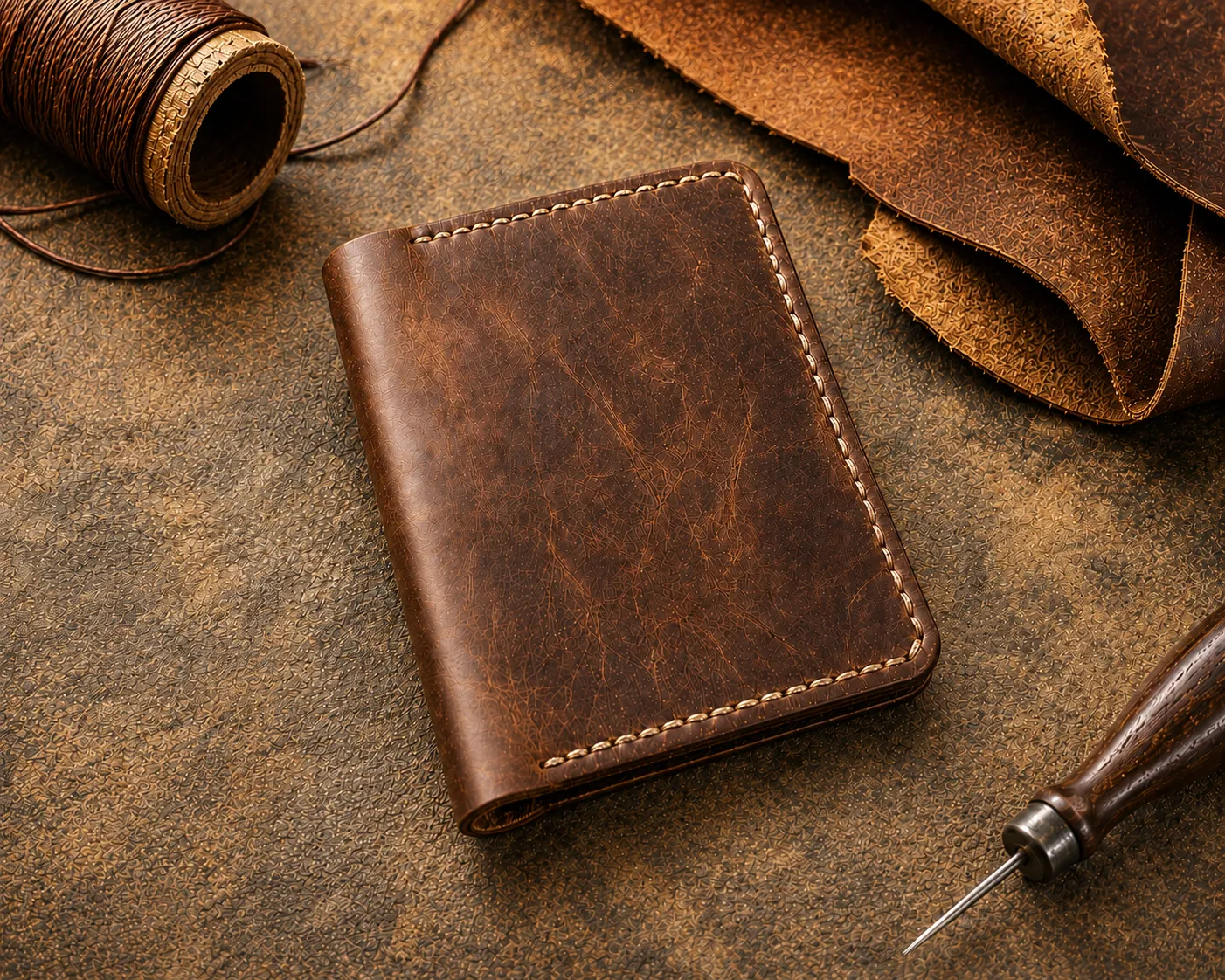 Kidogo minimalist leather wallet handcrafted from genuine leather