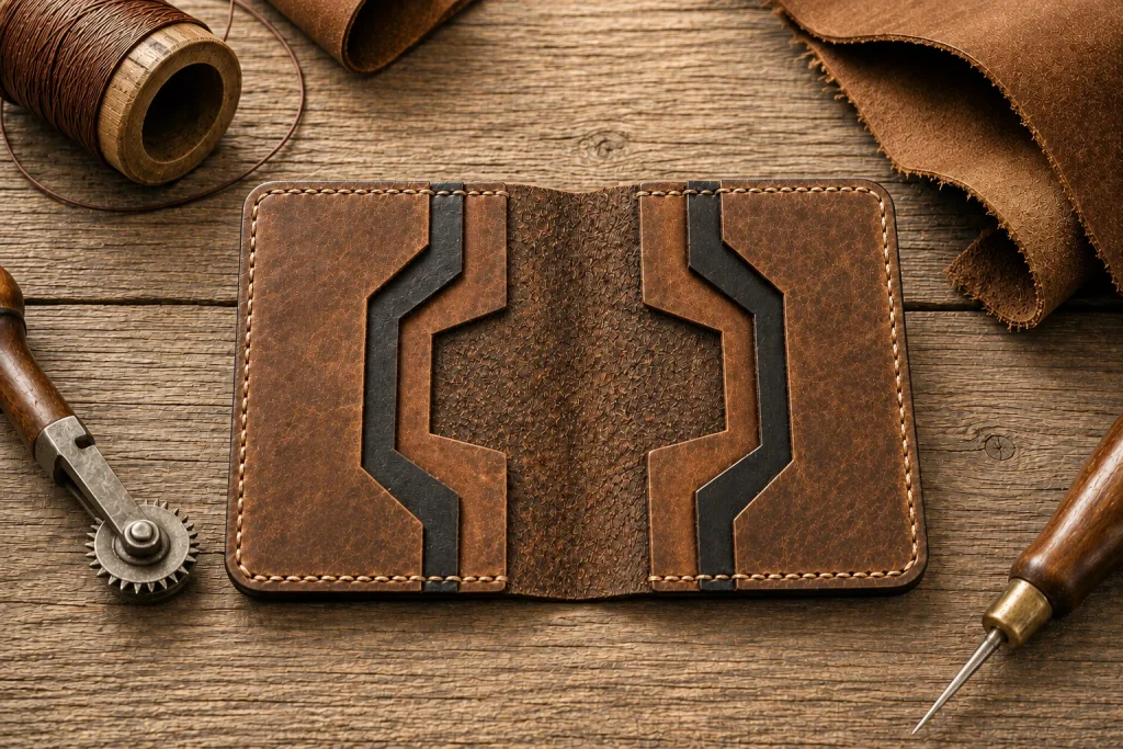 Kidogo minimalist leather wallet handcrafted from genuine leather